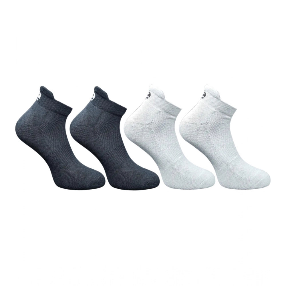Generic 4_Pair Set Unisex Casual Cotton Printed Ankle Length Socks (Multicolor)