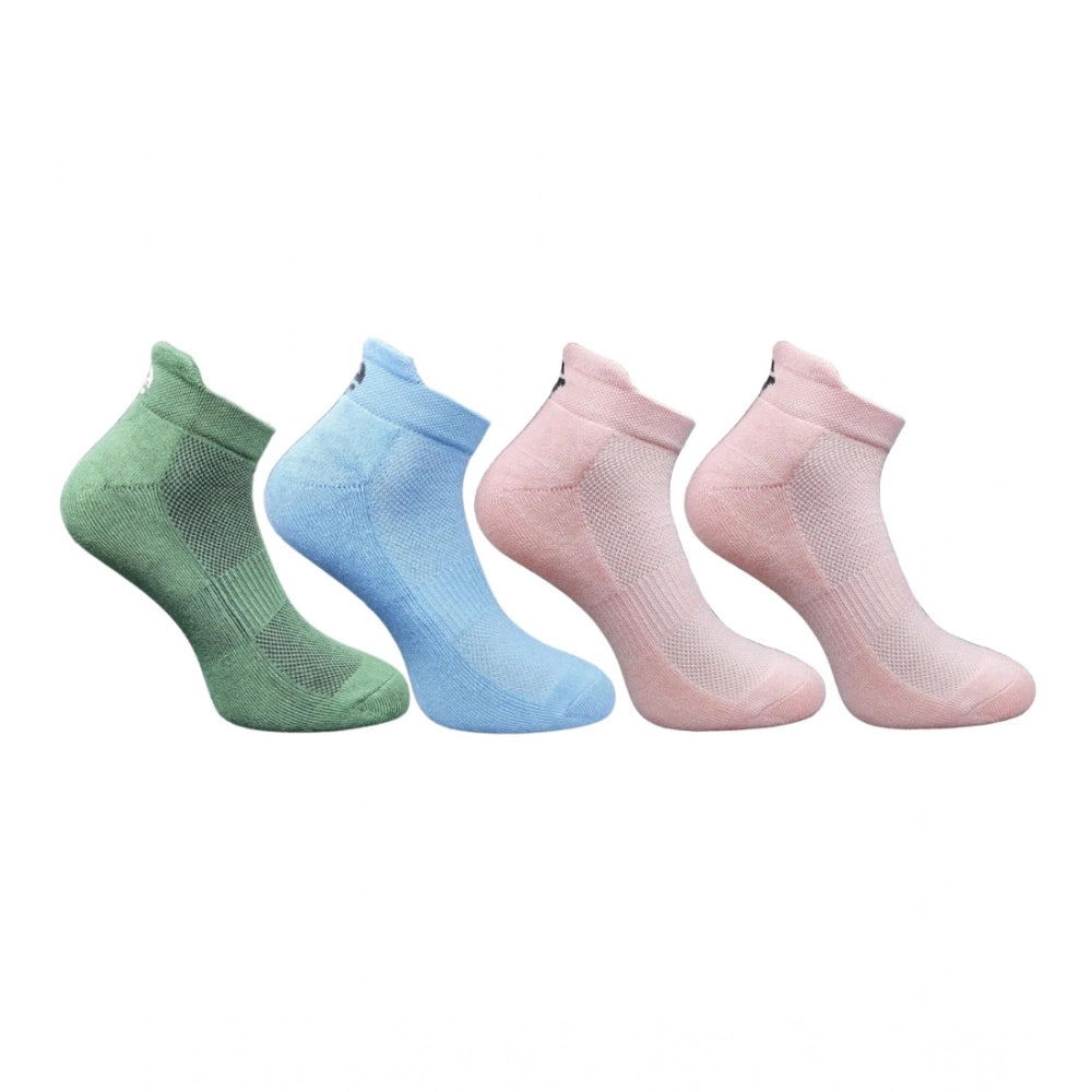 Generic 4_Pair Set Unisex Casual Cotton Printed Ankle Length Socks (Multicolor)