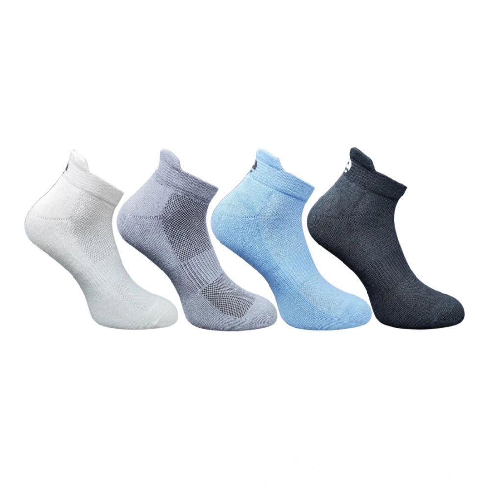 Generic 4_Pair Set Unisex Casual Cotton Printed Ankle Length Socks (Multicolor)