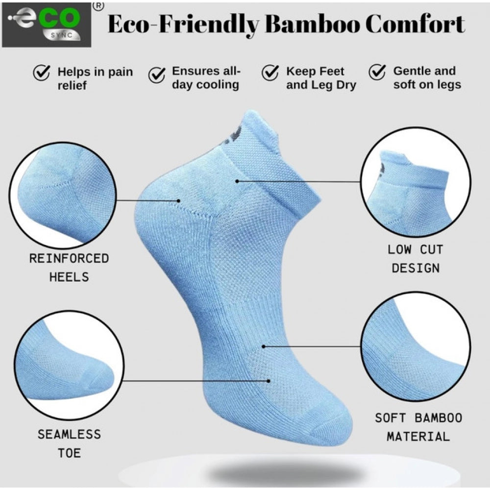 Generic 4_Pair Set Unisex Casual Cotton Printed Ankle Length Socks (Multicolor)