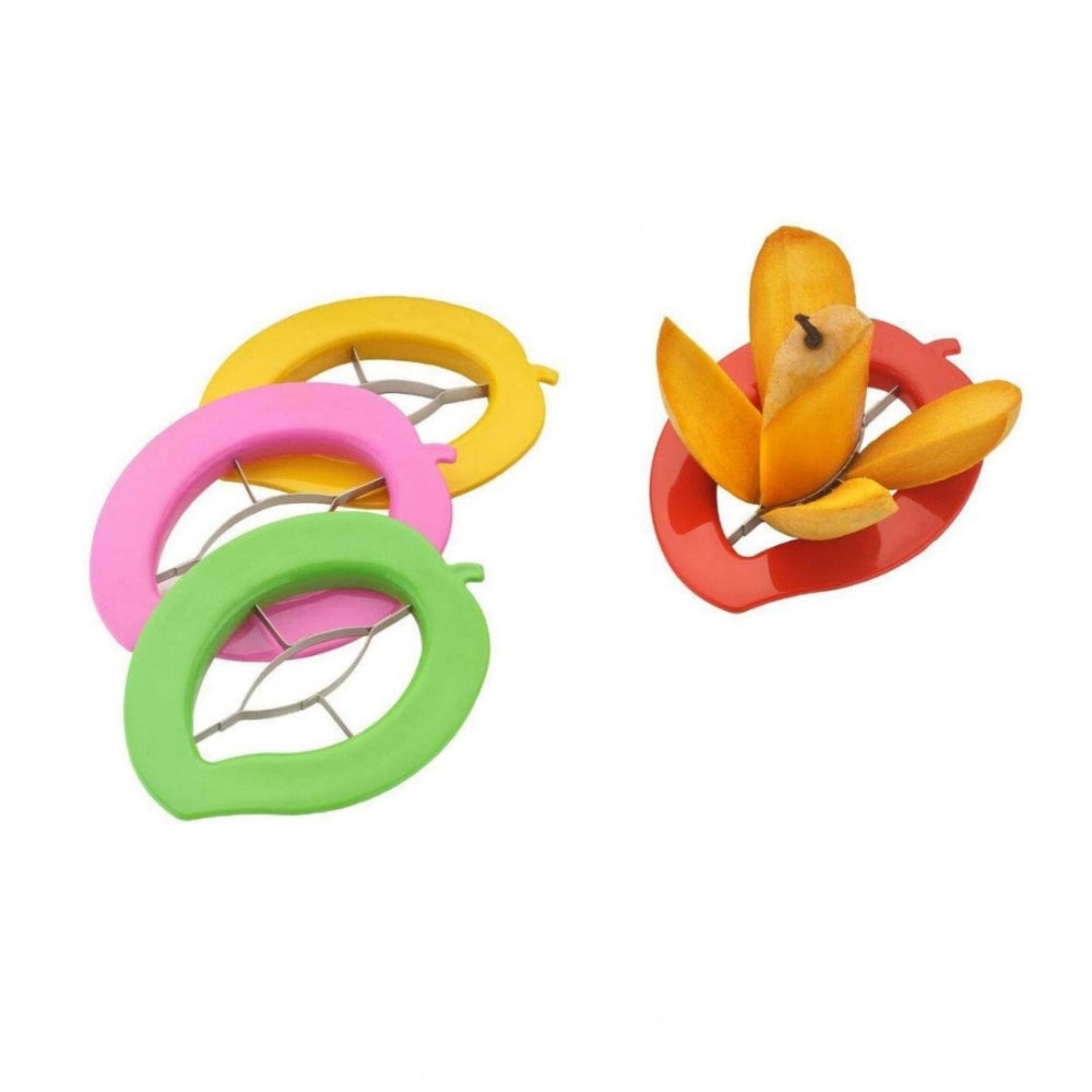 Generic Pack of 5_Mango Cutter And Slicer Tool – with Stainless Steel Blades (Color: Assorted )