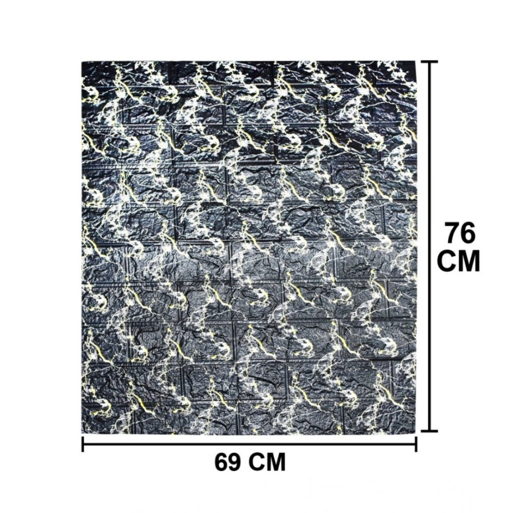 Generic Pack Of 3_Fancy 3D Wall Decor – Stylish Black Decorative Wall Art (Color: Assorted )