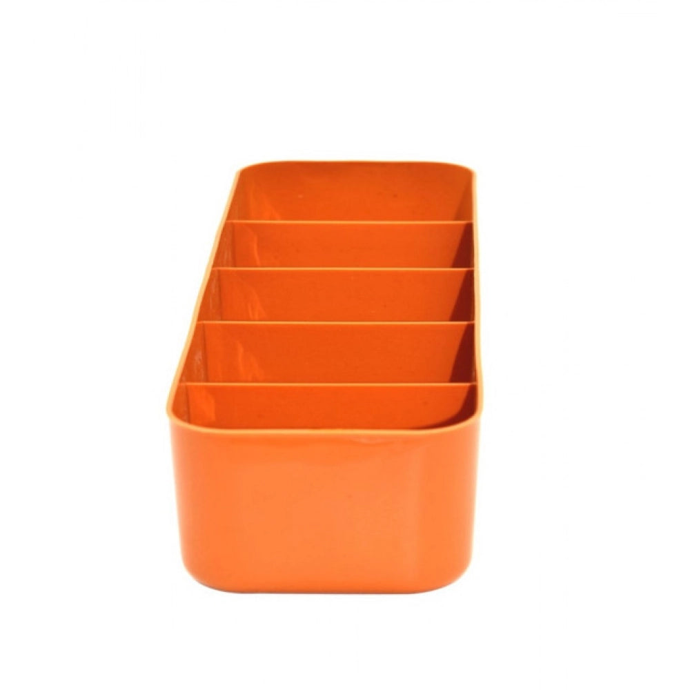 Generic Pack Of 2_Socks Organizer Tray – 4-Piece Set | Quick 5-Section Storage Trays for Drawer Organizing | Sorting Tray for Socks, Accessories And Closet Storage (Color: Assorted )