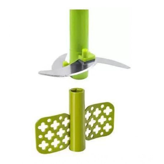 Generic 2-in-1 Manual Smart Chopper – Handy Vegetable And Fruit Processor (Color: Assorted )
