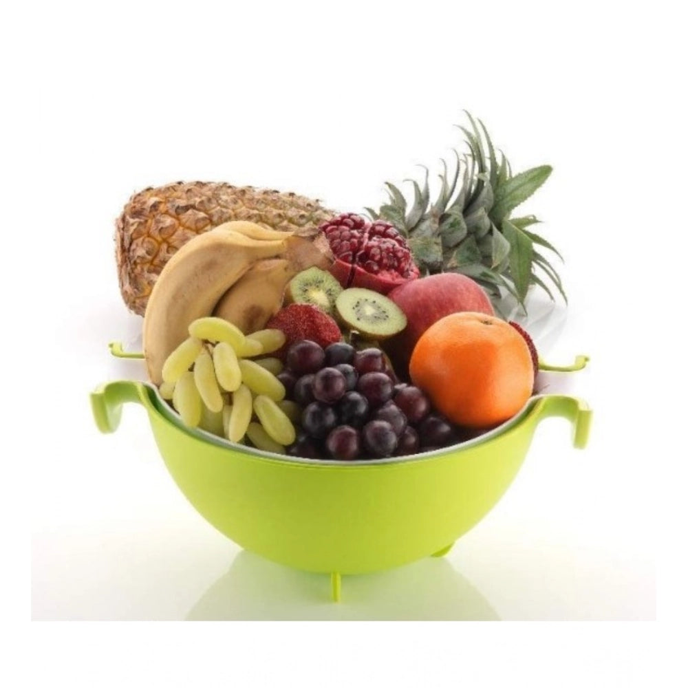 Generic Pack Of 3_Multifunctional Vegetable And Fruit Draining Basket – (Color: Assorted)