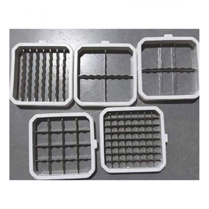 Generic Stainless Steel Multifunction Vegetable Cutter Chipser Manual Quick Dicer Fruit Slicer Non-Skid Base Slicer and Cutter Grater (Color: Assorted )