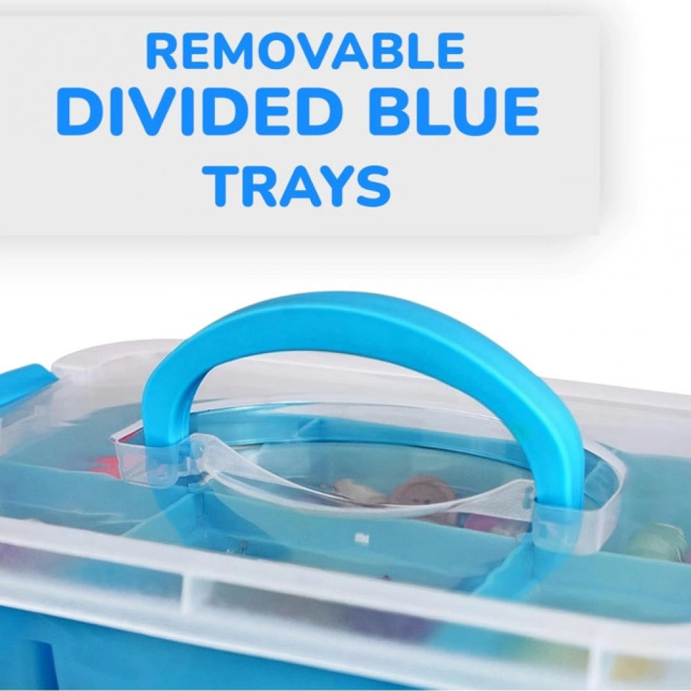 Generic Plastic 4 Layer Partition Box Saving Organiser With Lid (Multicolor)