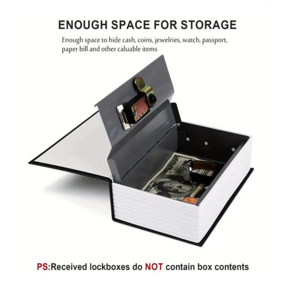 Generic Secret Book Safe with Number Locker (Black)