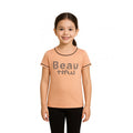 Generic Girl's Cotton Printeded Round Neck T-Shirt (Sandal Beach)