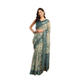 Generic Women's Faux_Linen Printed Ready-to-Wear Saree With Unstitched Blouse 5.5 Mtr (Light_Grey)