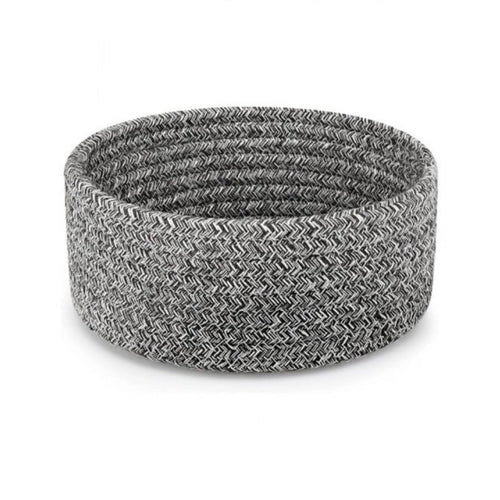 Generic Cotton 8x3 Inch Kidi Round 1 Pcs Bedside Organizer With Out Lid (Black)